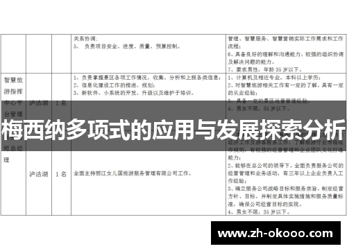 梅西纳多项式的应用与发展探索分析